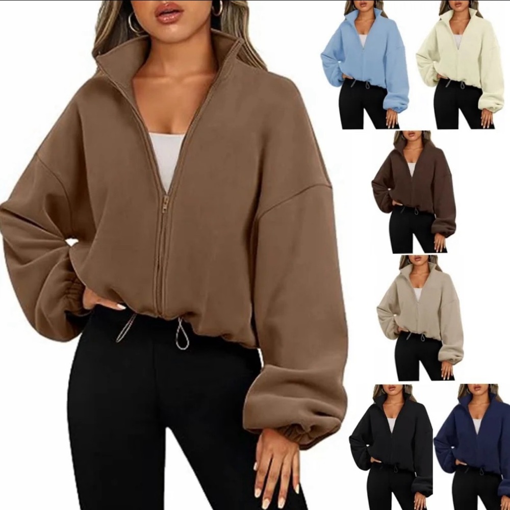 Oversized Sweaters Casual Cropped Jackets Trendy Coat Sweatshirt  M, L & XL